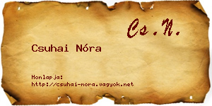 Csuhai Nóra névjegykártya